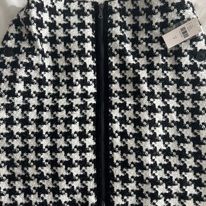 Anthropologie Houndstooth A Line Skirt